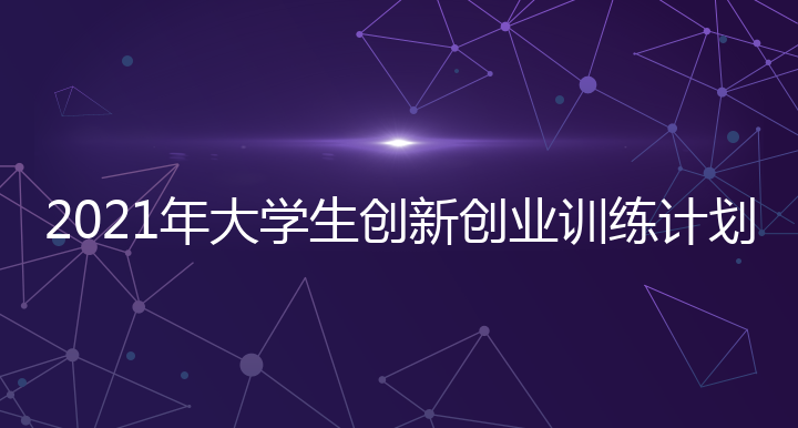 2021年大学生创新创业训练计划