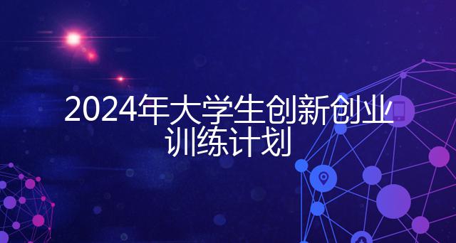 2024年大学生创新创业训练计划